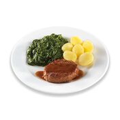 Rundergehaktbal jus spinazie à la crème aardappel  232x176