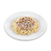 Tagliatelle carbonara roomsaus spek champignon  232x176