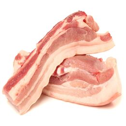 Varkens buik spek ontbeend zonder zwoerd en knars  261x261
