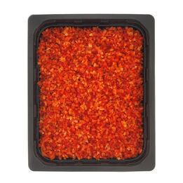 Rode paprika gesneden blokjes 5 mm  261x261