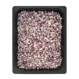 Rode uien gesneden blokjes 5 mm  261x261